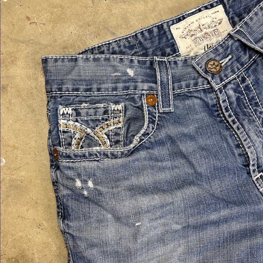Big Star Men's Union Straight Blue Jeans Size 33L